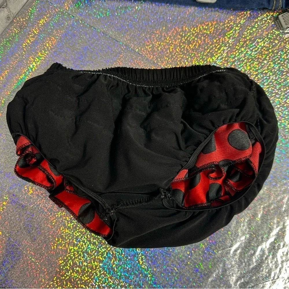 Toddler Tutu Size L (3T) Black Red Tiered Ruffles Dance Costume Tutu Skirt